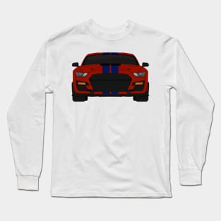 Shelby GT500 2020 Rapid-Red + Kona-Blue Stripes Long Sleeve T-Shirt